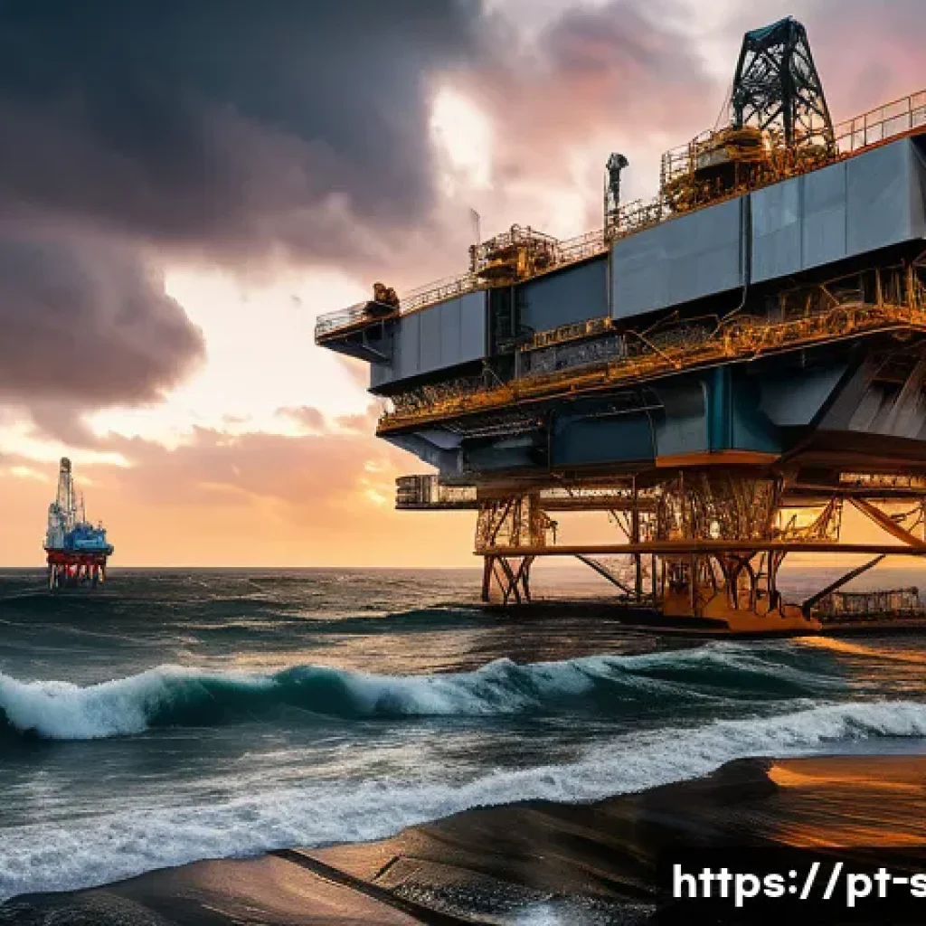 해양공학 연구 프로젝트 사례 - A futuristic offshore platform constructed with advanced composite materials and lightweight metal a...